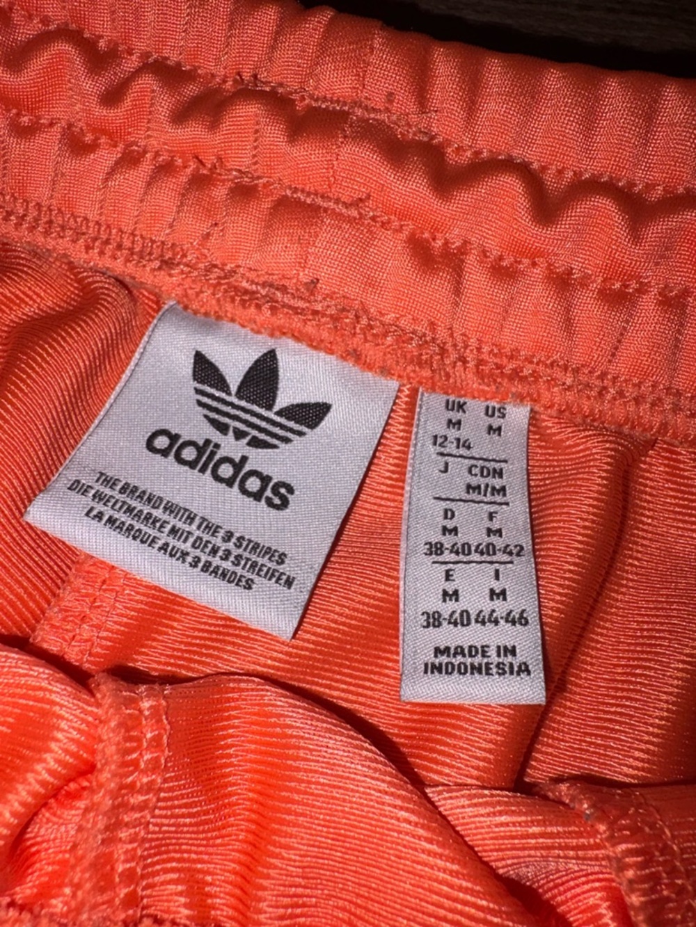adidas Orange Track Pants with Red Stripes - Picture 4 of 5